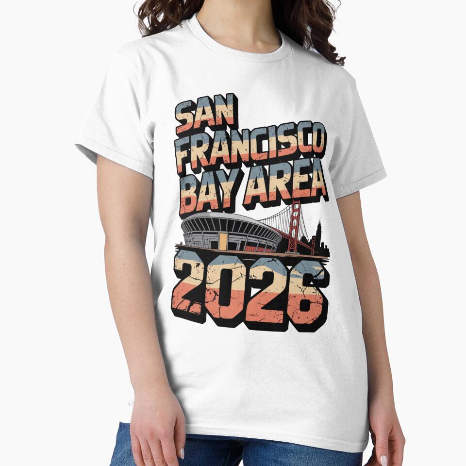 San Francisco Bay Area Golden Gate Stadium T-Shirt V11 by DarylWelsh2024