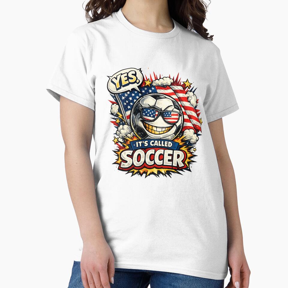 Yes, It’s Called Soccer | Funny USA Soccer Fan Comic Design by JerryBahama