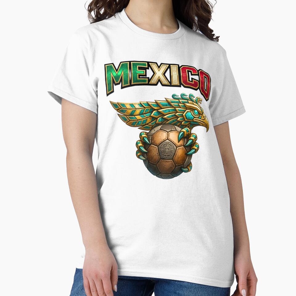 Mexico Soccer Aztec Eagle Design, Mexican Pride Futbol Art by ArtSpark Studio