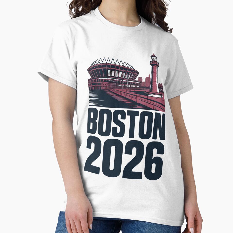 Boston 2026 New England Soccer Souvenir T-Shirt V24 by DarylWelsh2024