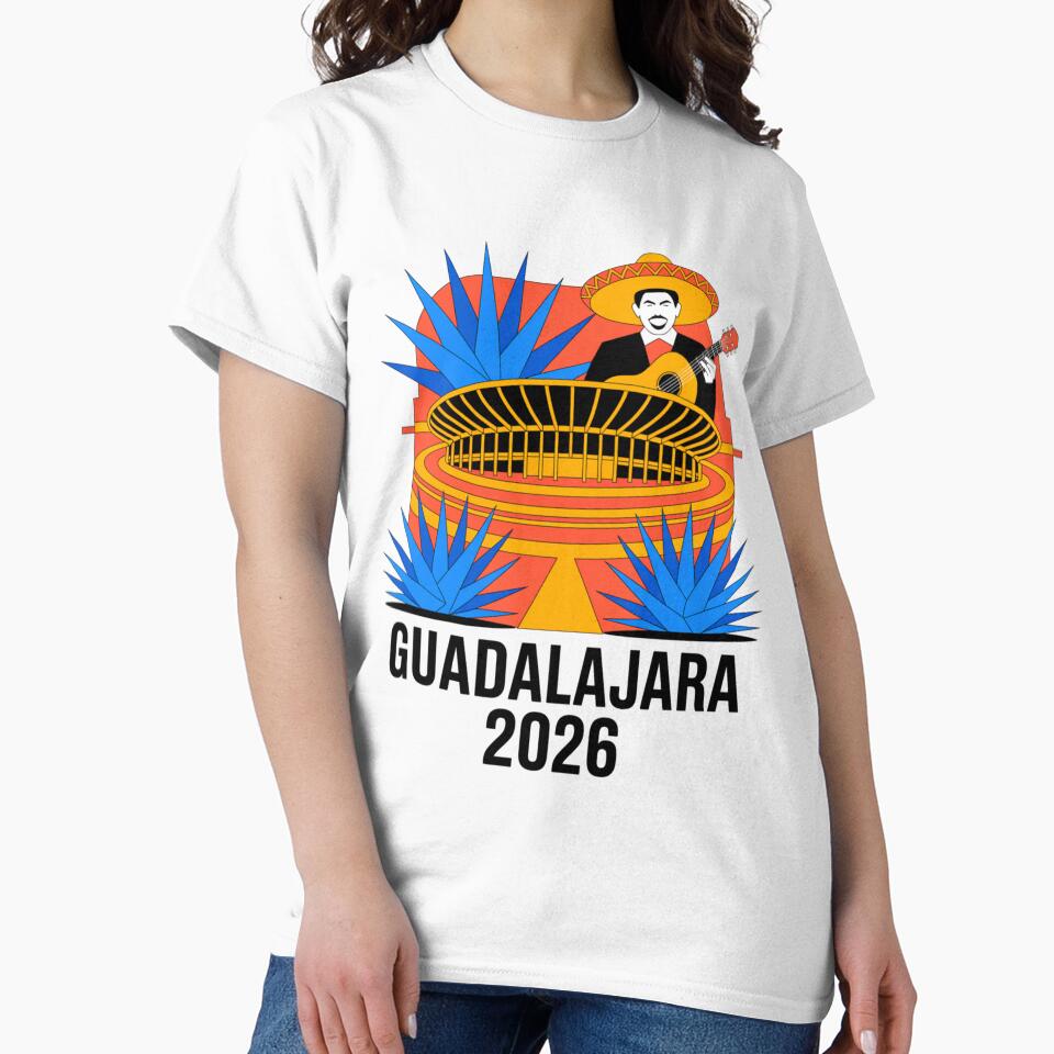 Guadalajara 2026  Mexico Football Soccer Souvenir T-Shirt V8 by DarylWelsh2024