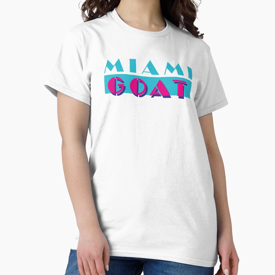 MIAMI GOAT (Miami Vice style retro logo) (The goat is in Miami!) by frikybomb