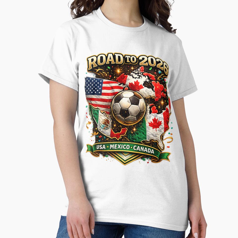 Road to 2026 Soccer Tournament - USA Mexico Canada Flags by Andromedaseeds