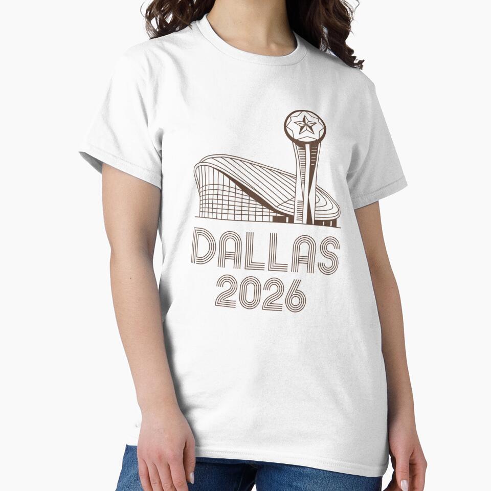 Dallas 2026 Texas Soccer Souvenir T-Shirt V12 by DarylWelsh2024