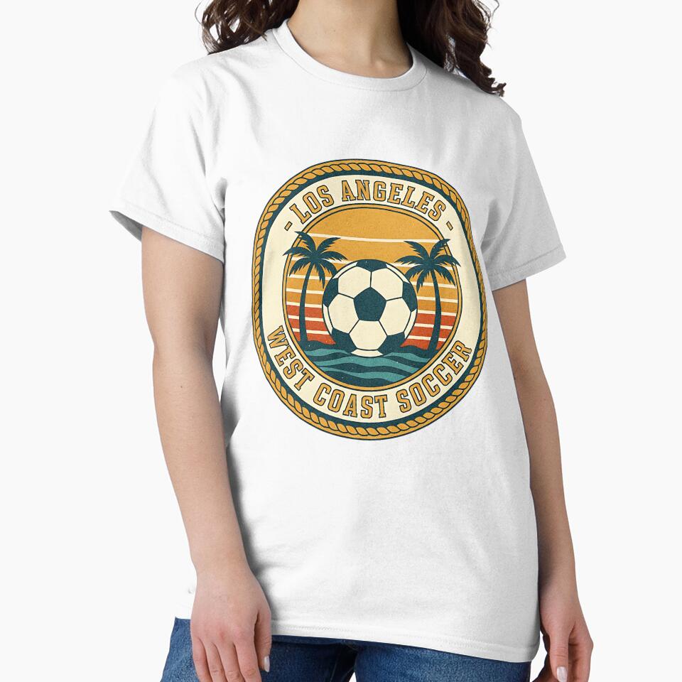 Los Angeles – West Coast Soccer Sunset Emblem by PostersMode