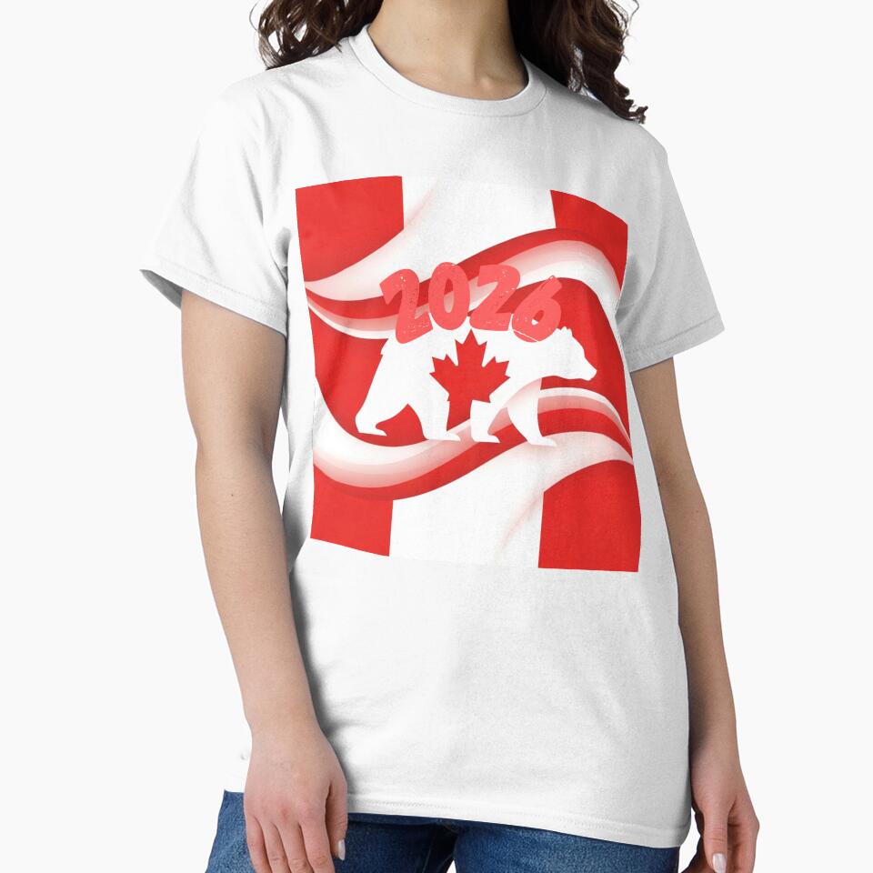 Canada Flag Waves Abstract T-Shirt & Poster Art . by printeGear
