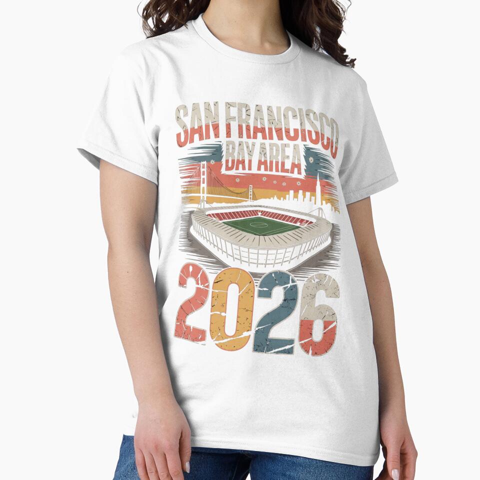 San Francisco Bay Area Golden Gate Stadium T-Shirt V12 by DarylWelsh2024