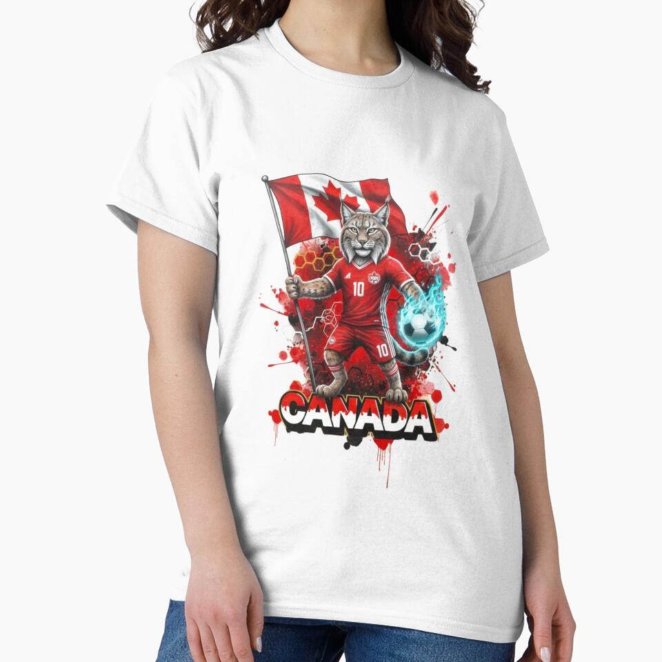 Canada Soccer World Cup 2026 - Lynx Mascot Canadian Pride - Les Rouges by Inkwell grove