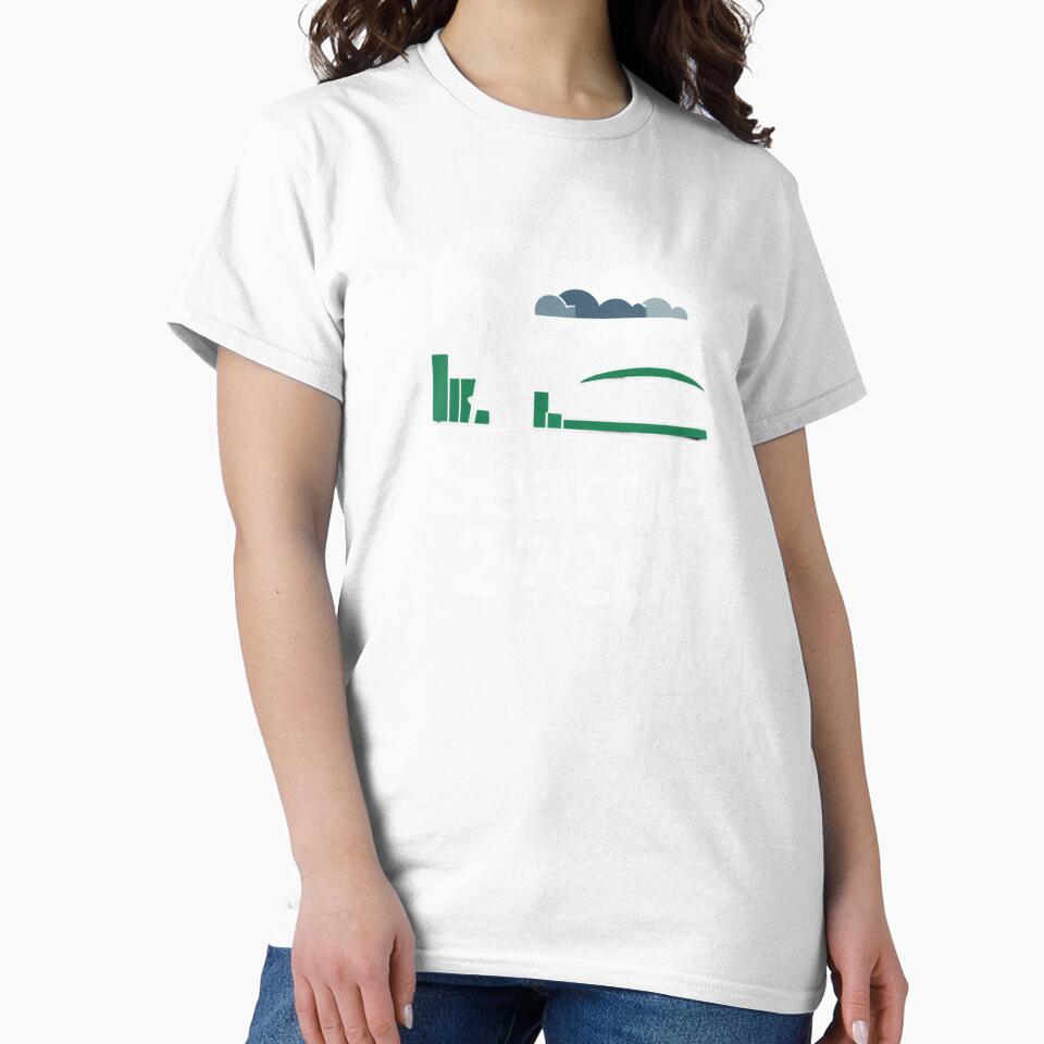 Seattle 2026  Space Needle Stadium Skyline T-Shirt V11 by DarylWelsh2024