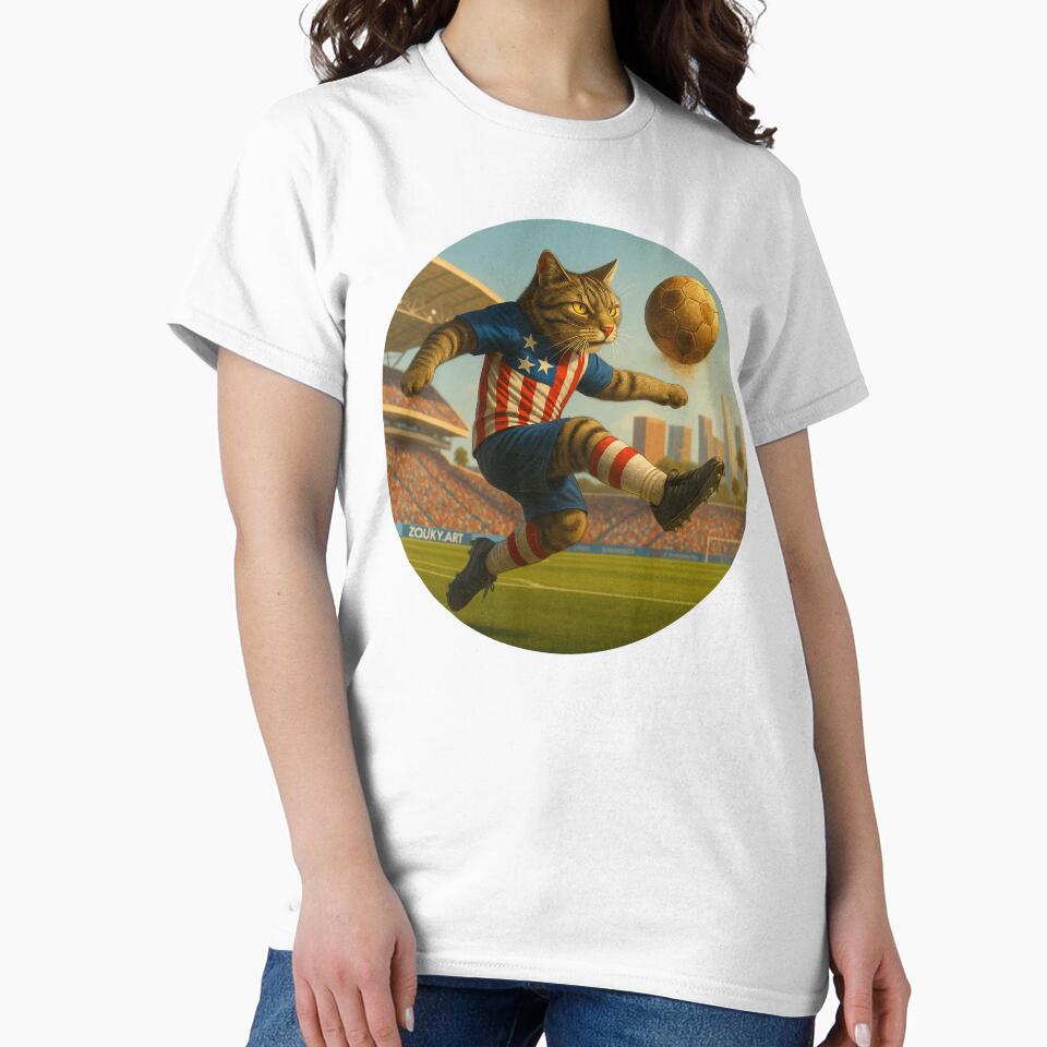 American Soccer Cat – Patriotic Energy in Los Angeles by Zouky.art