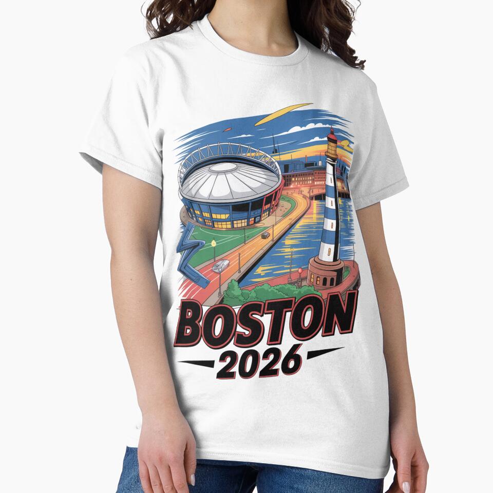 Boston 2026 New England Soccer Souvenir T-Shirt V17 by DarylWelsh2024