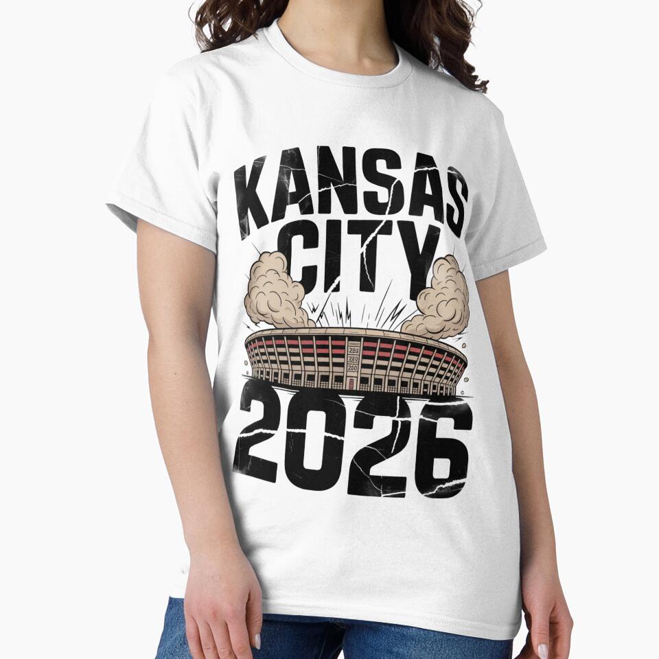 Kansas City 2026 Arrowhead Stadium Football T-Shirt V16 by DarylWelsh2024