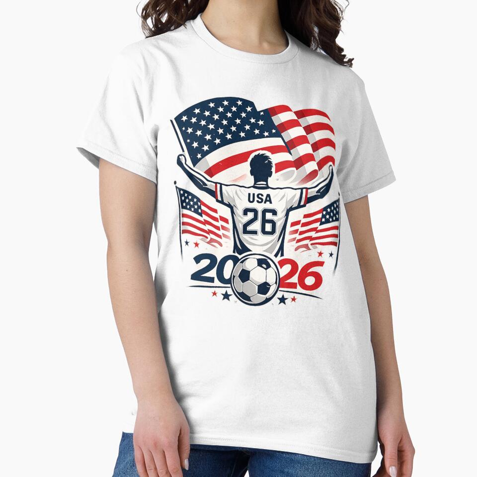 American Soccer Fan 2026 USA Flag by Corvoria