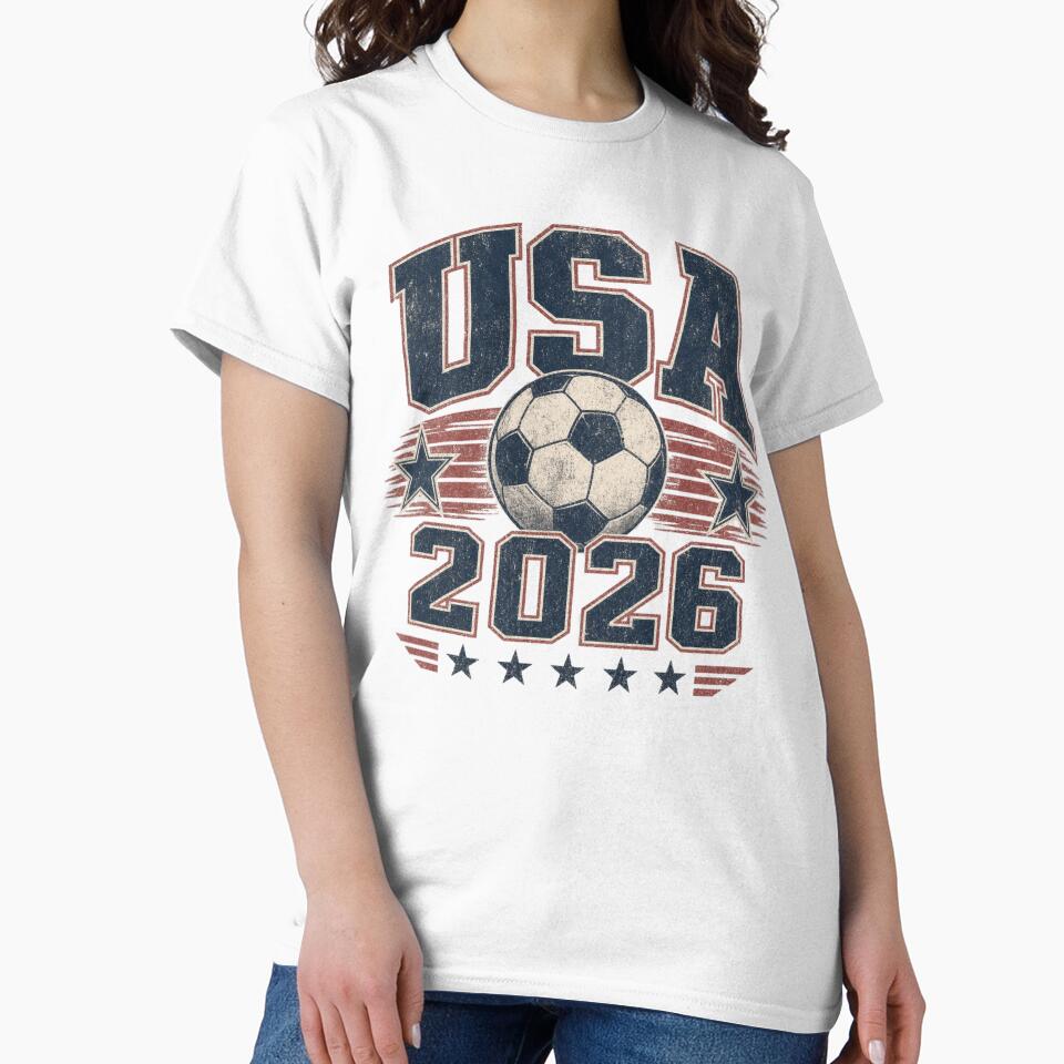 USA Soccer 2026 Vintage Retro Graphic by ChaosThreadsCo
