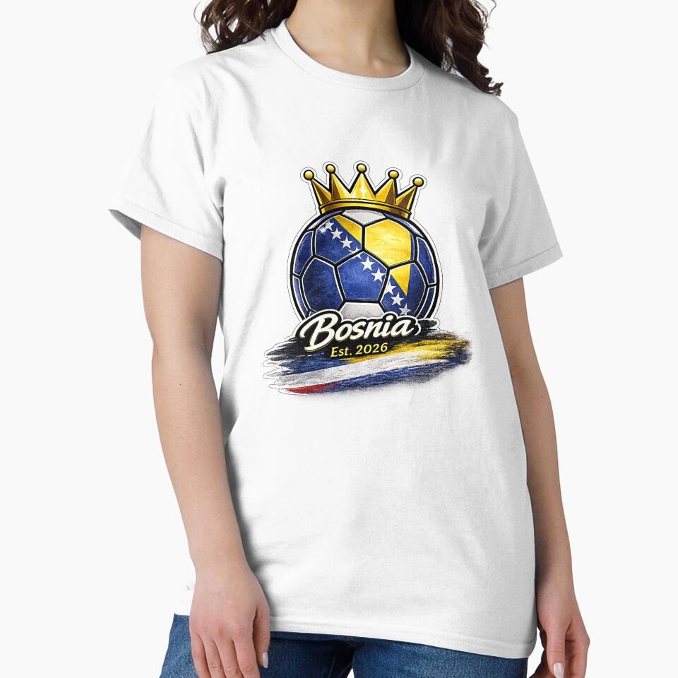 Bosnia 2026 Soccer Fan Funny Bosnia Flag Football by QuiteOrbit