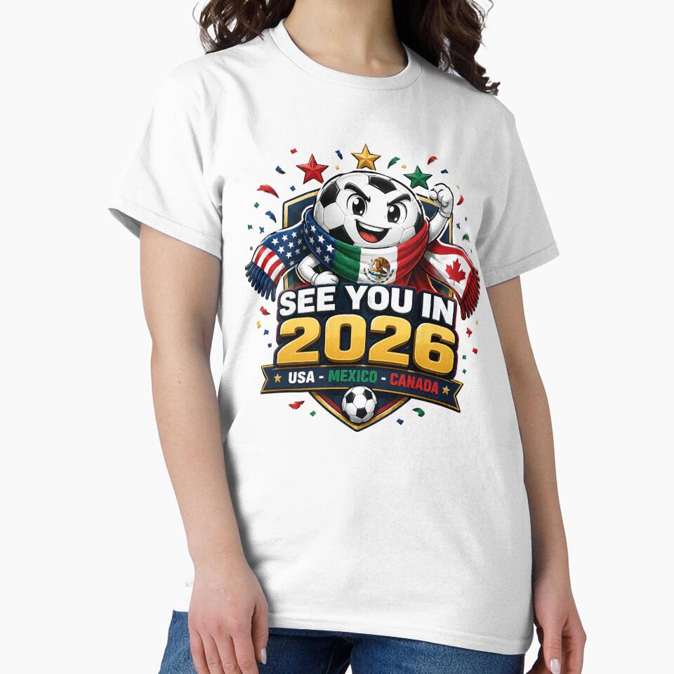 See You in 2026 USA Mexico Canada Soccer Mascot by emaga