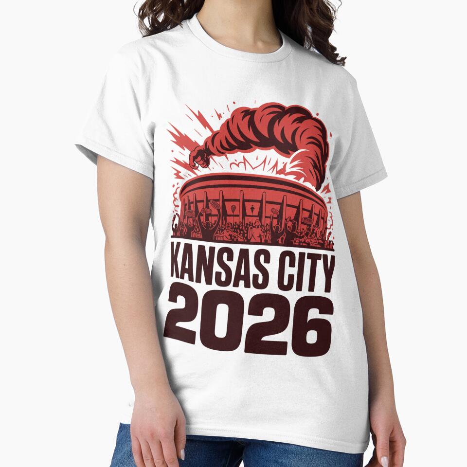 Kansas City 2026 Arrowhead Stadium Football T-Shirt V2 by DarylWelsh2024