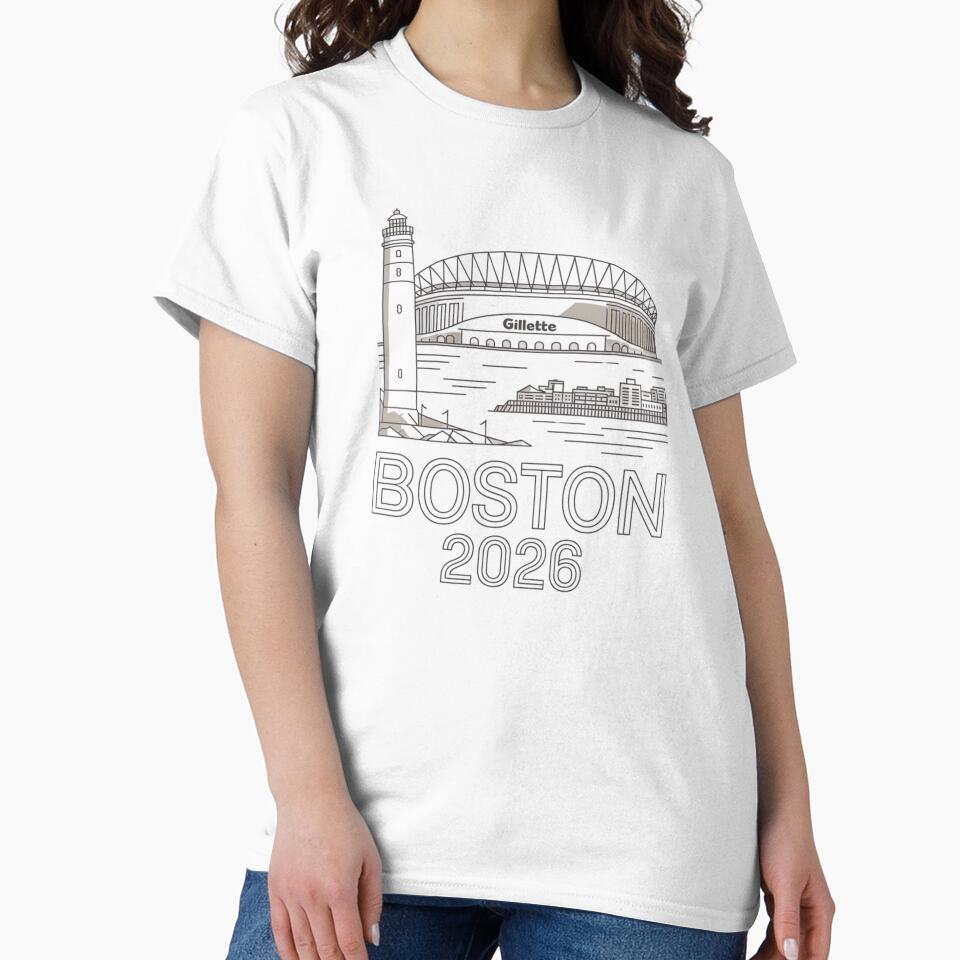 Boston 2026 New England Soccer Souvenir T-Shirt V8 by DarylWelsh2024