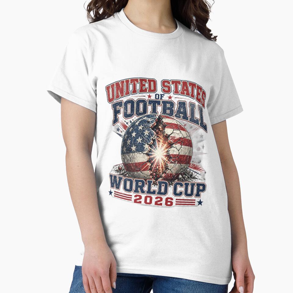 United States of Football — USA World Cup 2026 Fan T-Shirt by The96Minutes