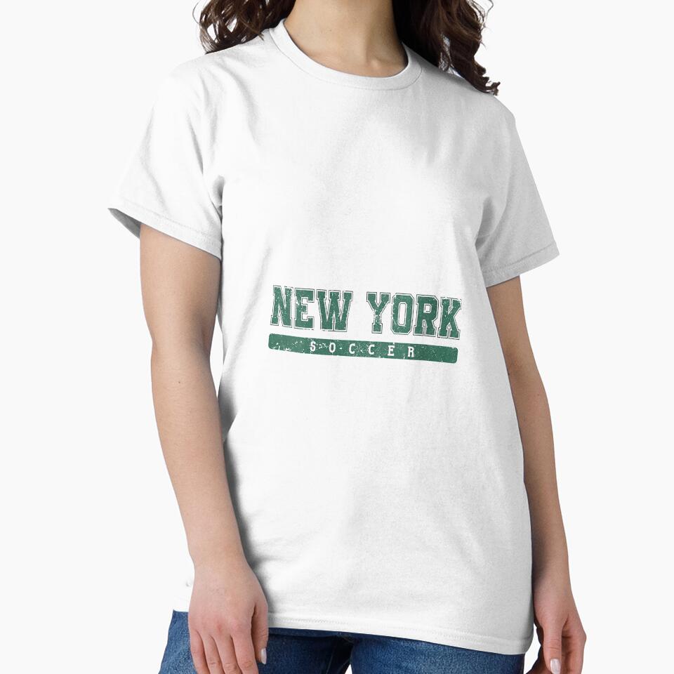 New York Soccer Green Vintage Text by MollyLYork