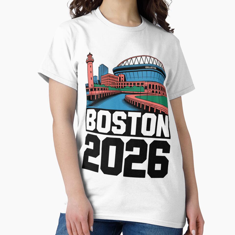 Boston 2026 New England Soccer Souvenir T-Shirt V22 by DarylWelsh2024