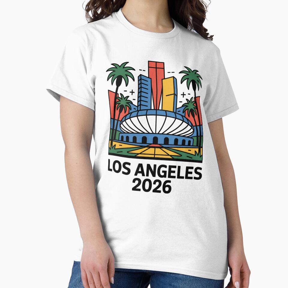 Los Angeles 2026 Palm Tree Sunset T-Shirt V20 by DarylWelsh2024