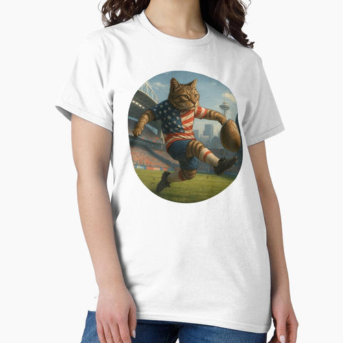 American Soccer Cat – Fierce Spirit Over Seattle by Zouky.art