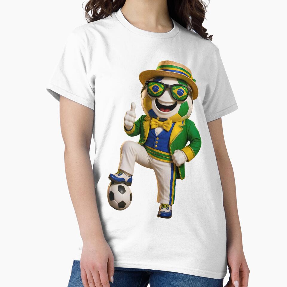 Brazil Soccer Mascot Carnival Football Cartoon Graphic by ArtSpark Studio