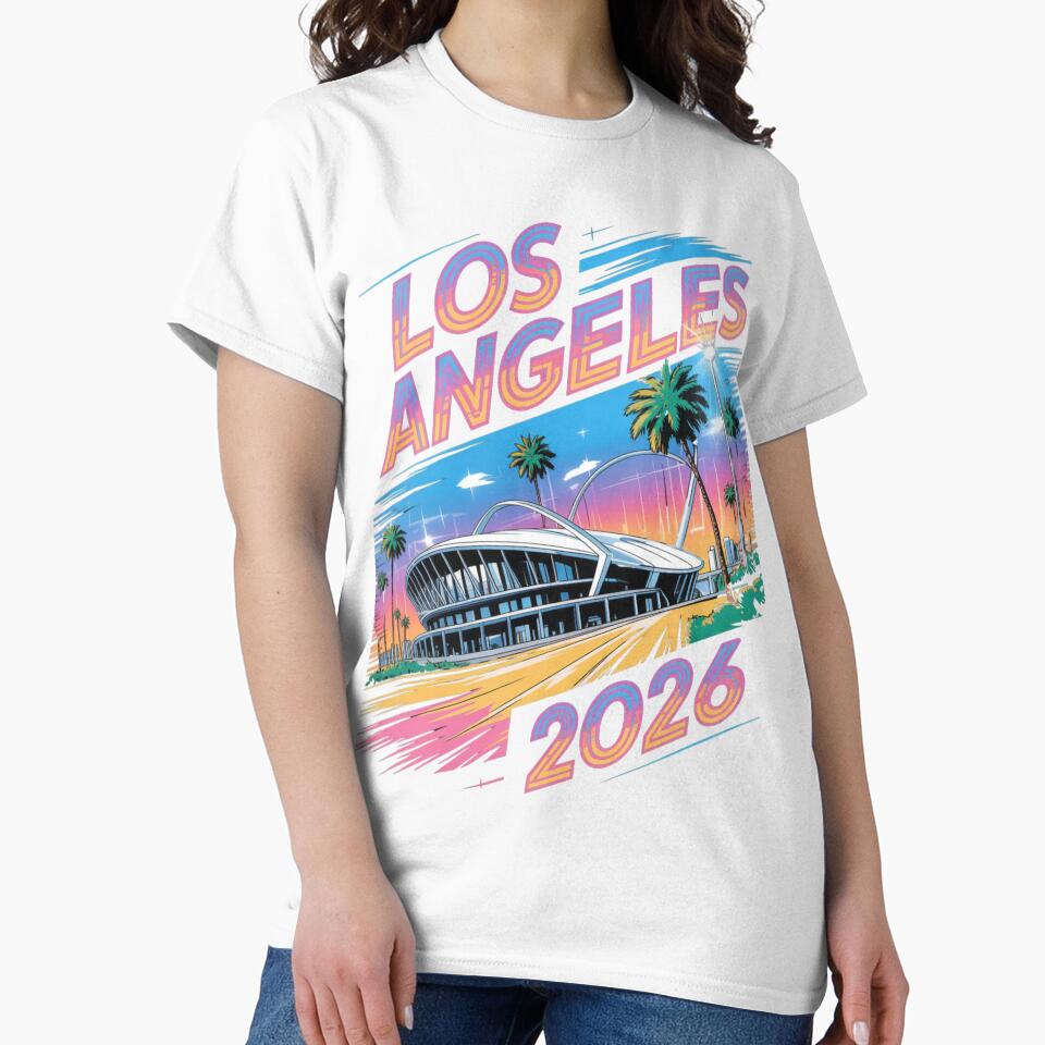 Los Angeles 2026 Palm Tree Sunset T-Shirt V19 by DarylWelsh2024