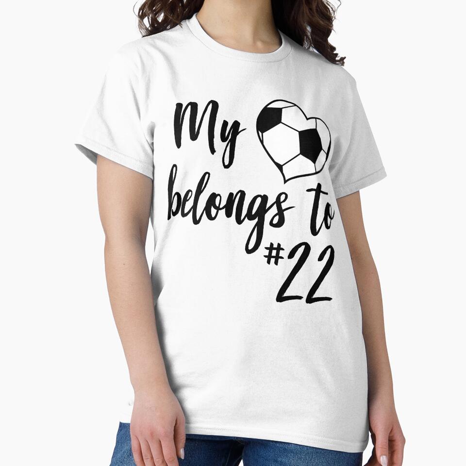 My Heart Belongs to #22 Soccer Heart Jersey Number product by nikkidawn74