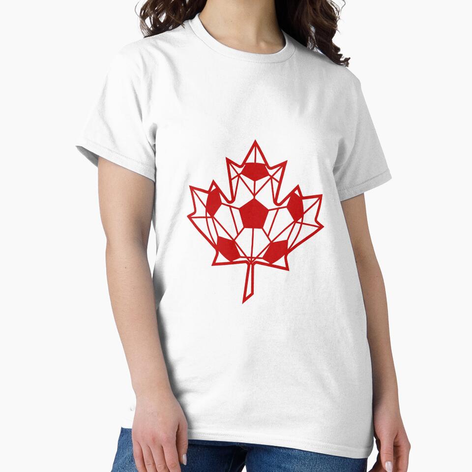 Canada Soccer Maple Leaf Geometric Football Fan Gift by PictoVibe