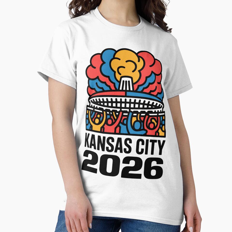 Kansas City 2026 Arrowhead Stadium Football T-Shirt V24 by DarylWelsh2024