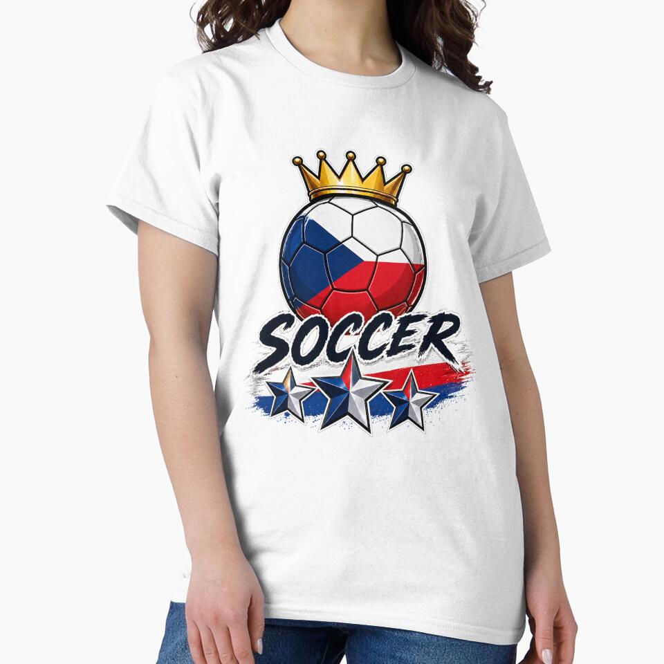 Vintage Czech Republic flag Crowned Soccer Ball by QuiteOrbit