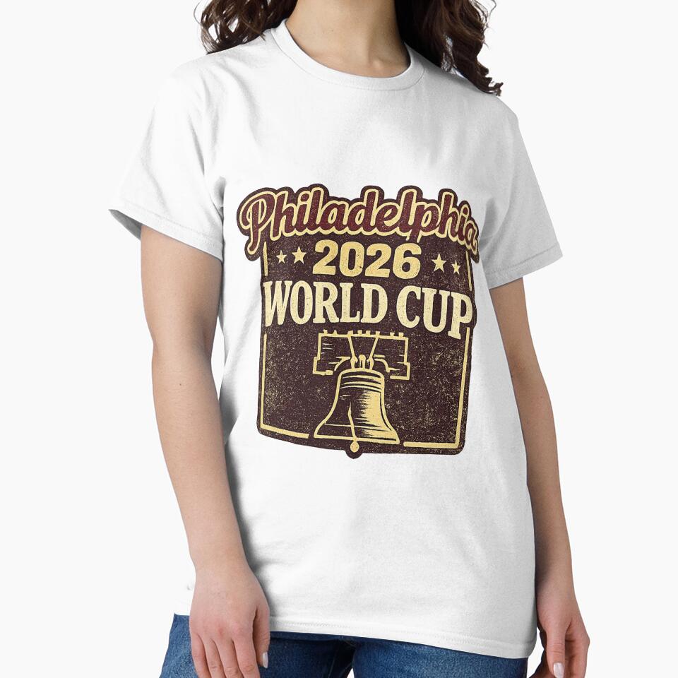 Philadelphia 2026 World Cup – Liberty Bell Retro Vintage Soccer Fan T-Shirt by ArthUpscale