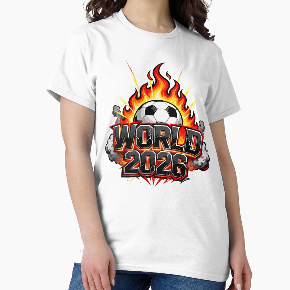 World 2026 Soccer Ball On Fire Football Tournament by Dxvect