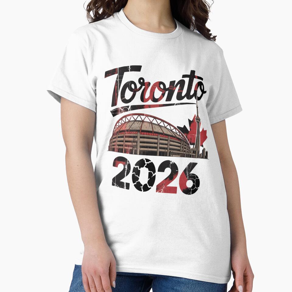 Toronto 2026 CN Tower Stadium Skyline T-Shirt V22 by DarylWelsh2024