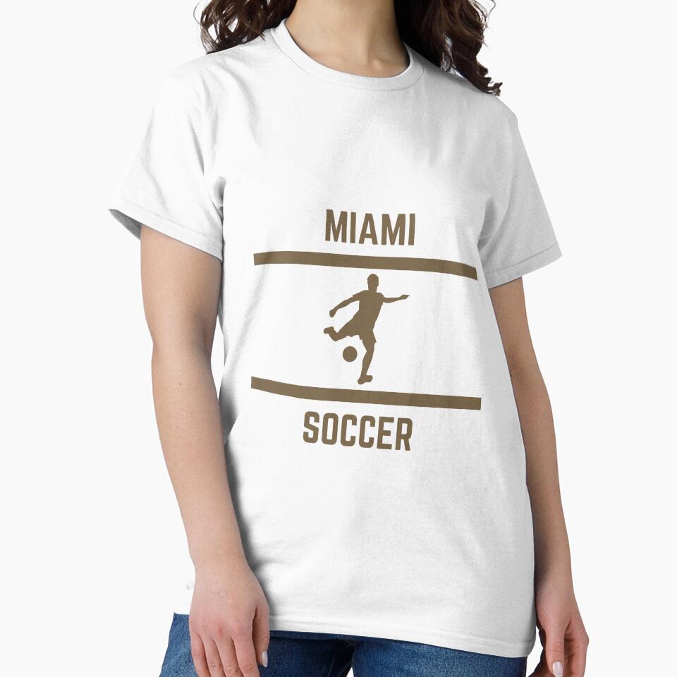 Gold Color Miami Soccer by IssaraStudio