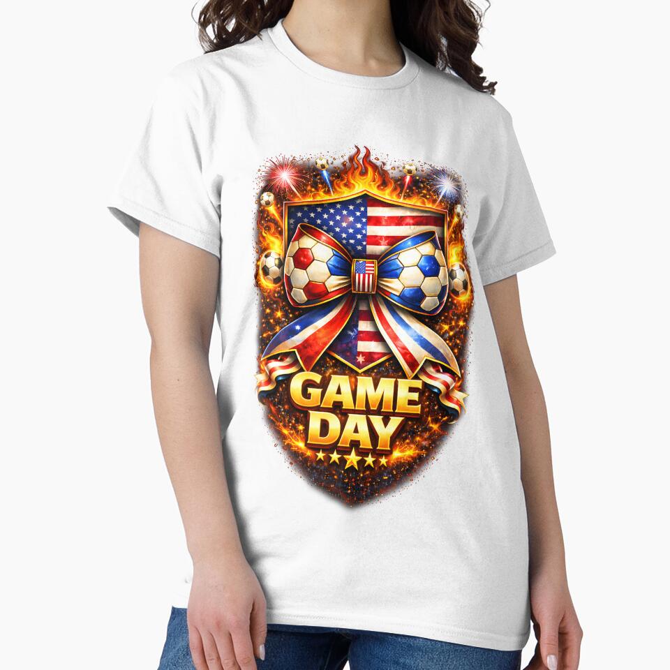 USA Soccer Bow Game Day – Fire Crest Bow Graphic by MuniraWearify