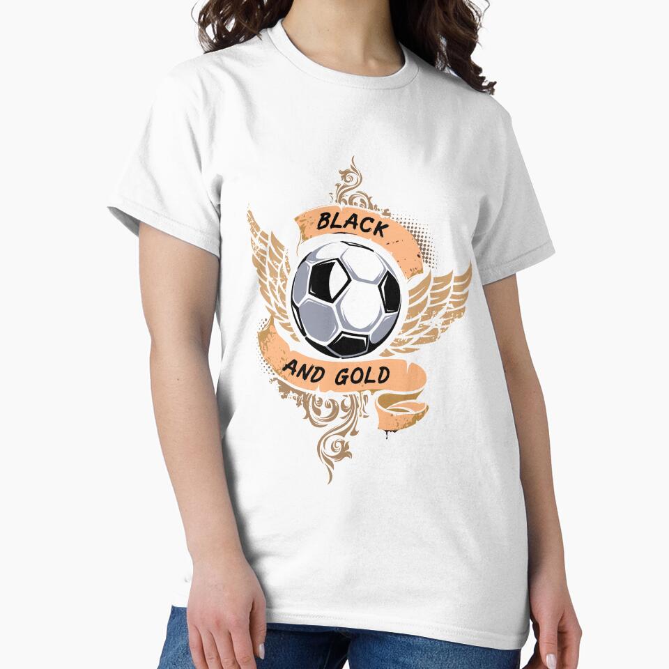 Black and Gold Football Soccer Team by neverworldian