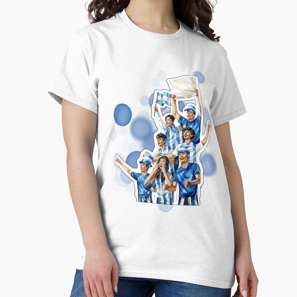 Argentina Fans Holding National Flag Football Design by iamKRUK