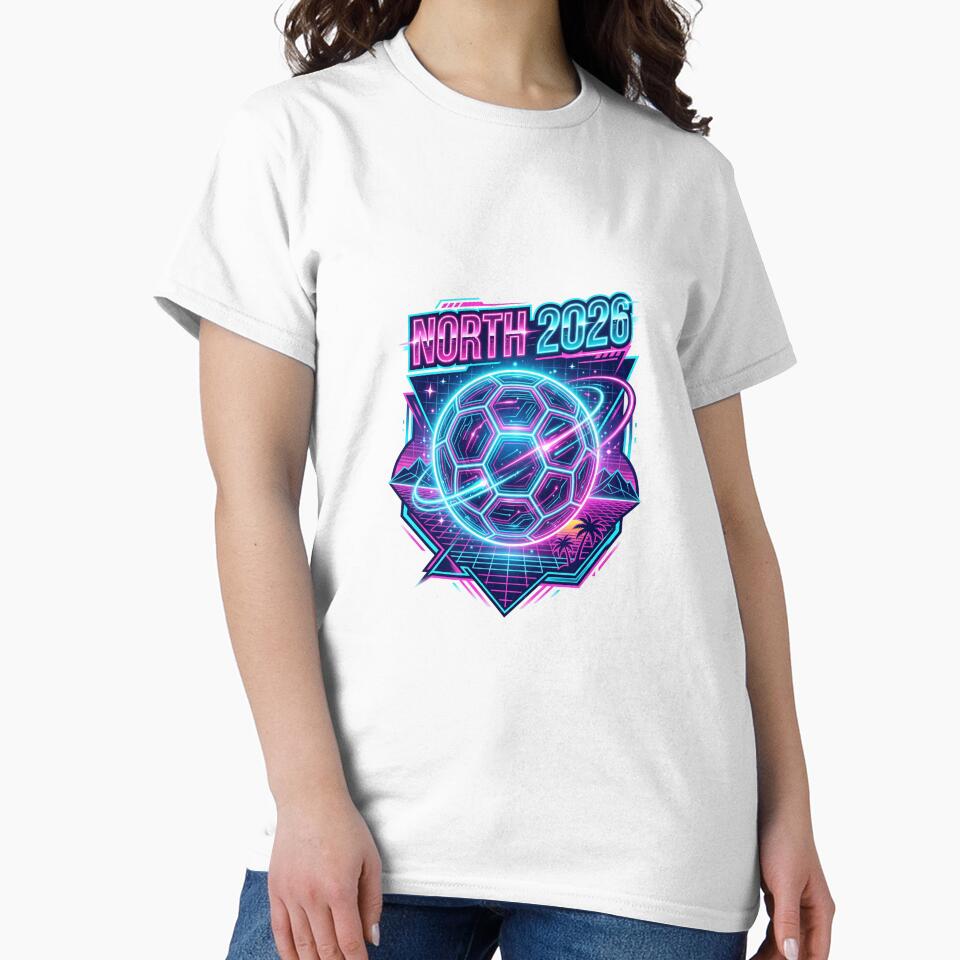 We The North 2026 Soccer Cyber Neon Football Fan by PictoVibe