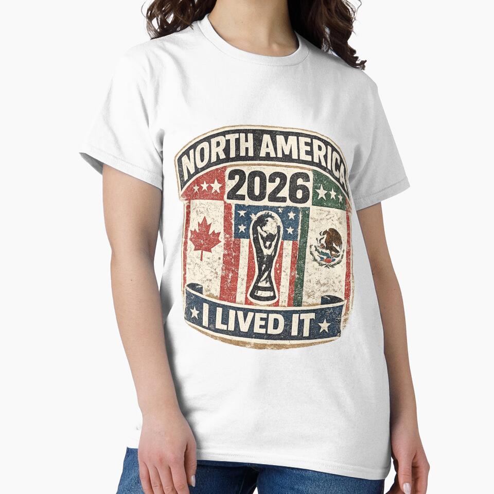 North America 2026 I Lived It Vintage Football T-Shirt by ArthUpscale