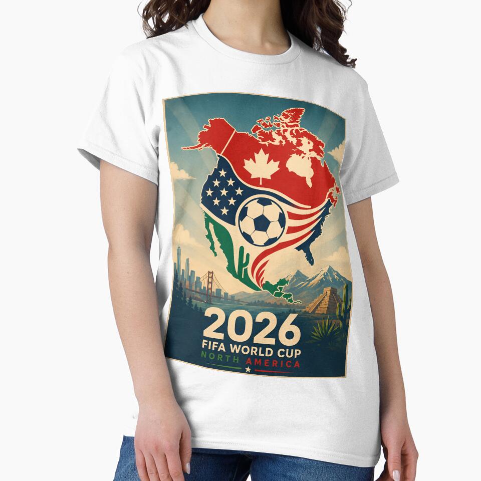 North America 2026 Soccer Championship Old Style Poster by Abeshinobi