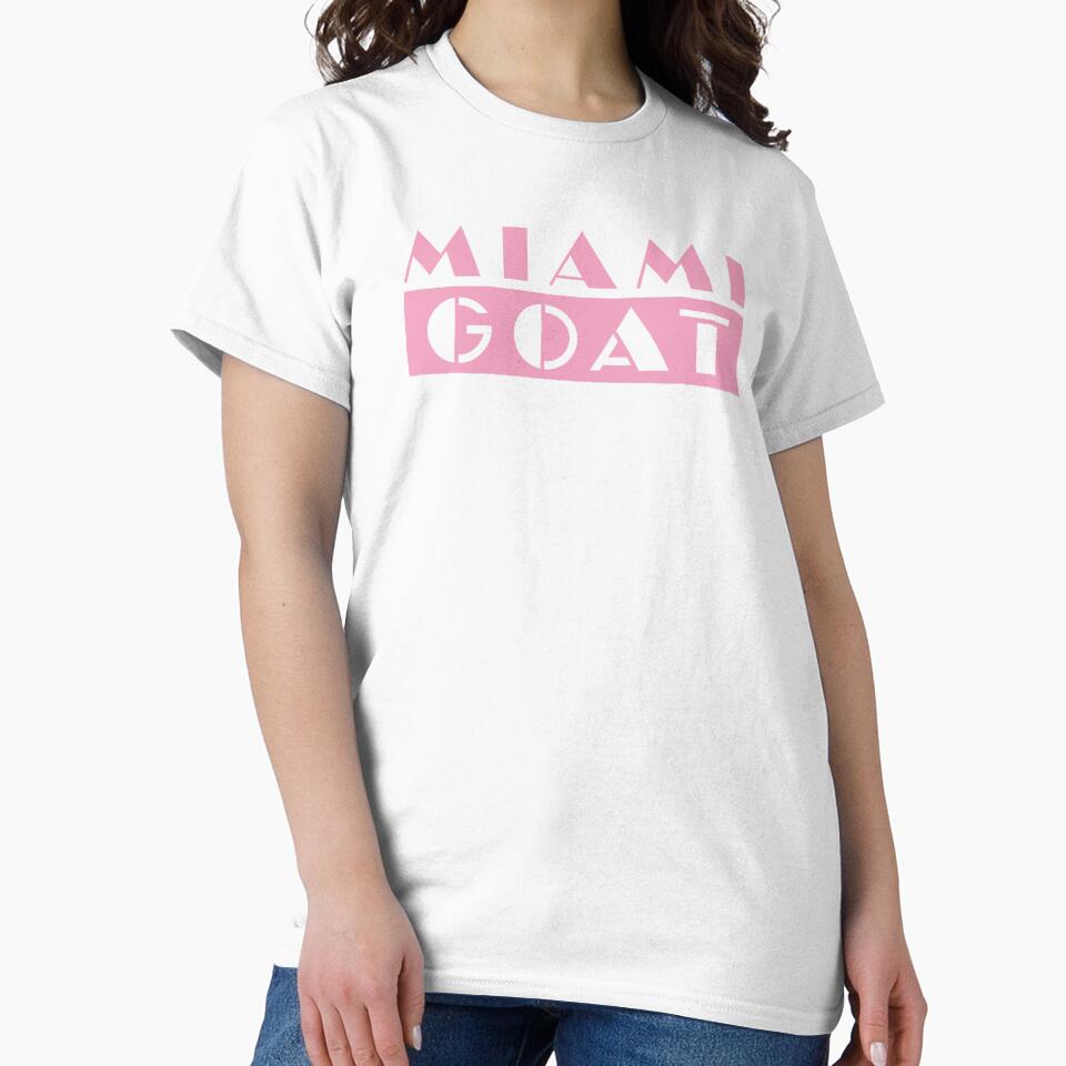 MIAMI GOAT (PINK) (Miami Vice style retro logo) (The goat is in Miami!) by frikybomb