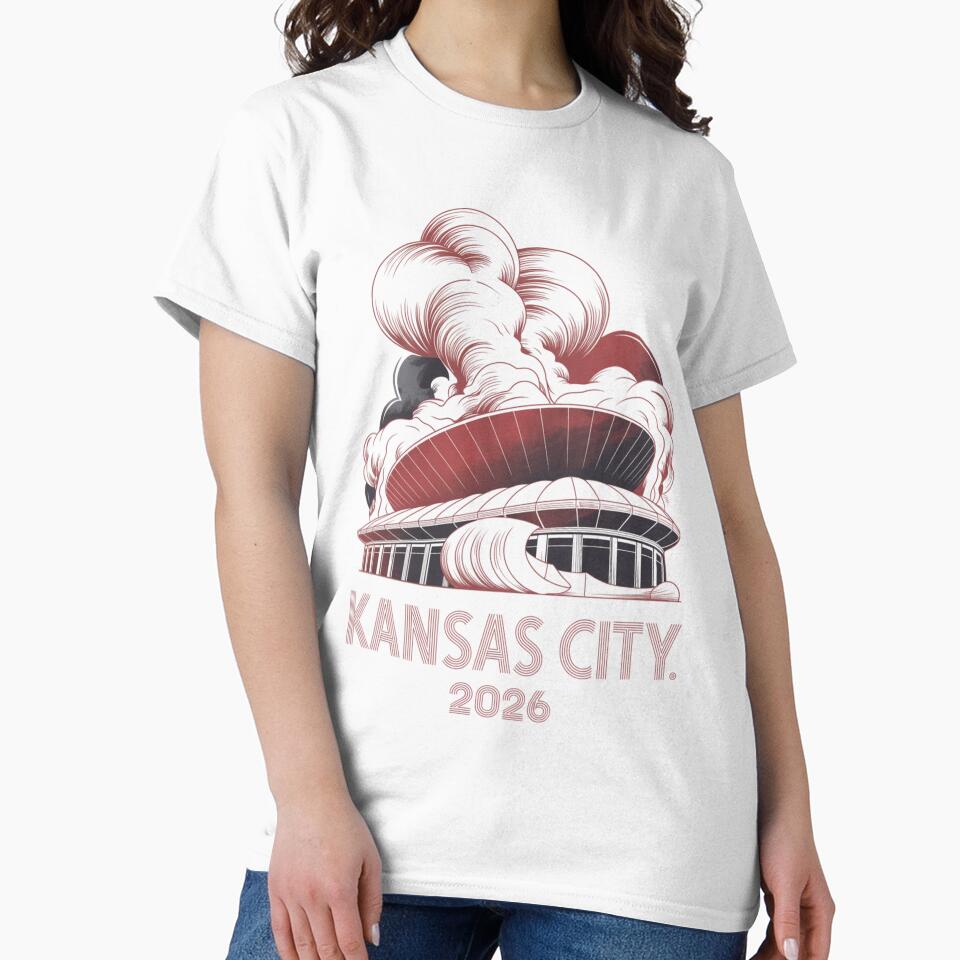 Kansas City 2026 Arrowhead Stadium Football T-Shirt V12 by DarylWelsh2024