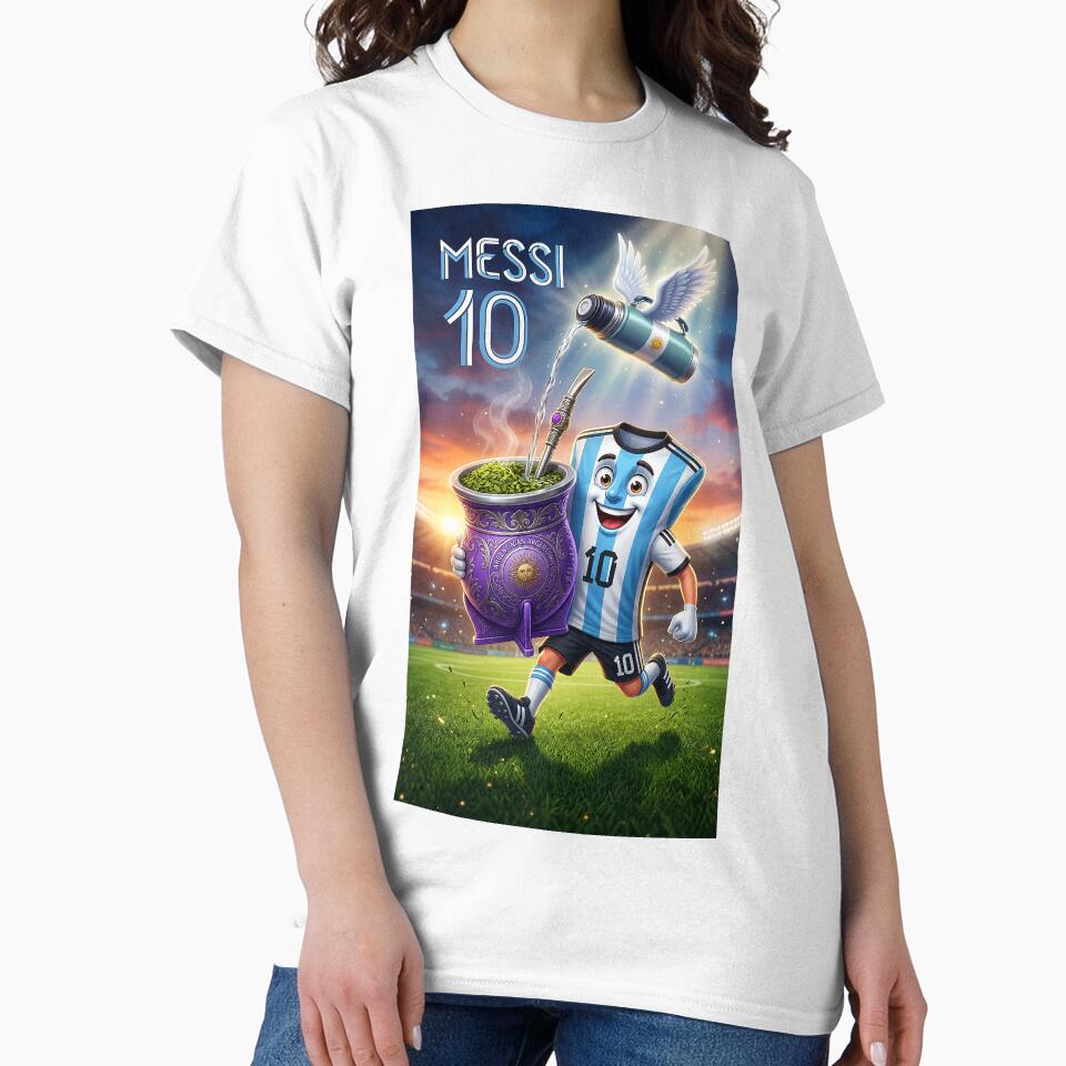 Messi 10 & Mate Magic – The Soul of Argentine Football - Argentina Football Mate Mascot - Messi 10 Soccer Fan Art by YG - YiddisheGesheft