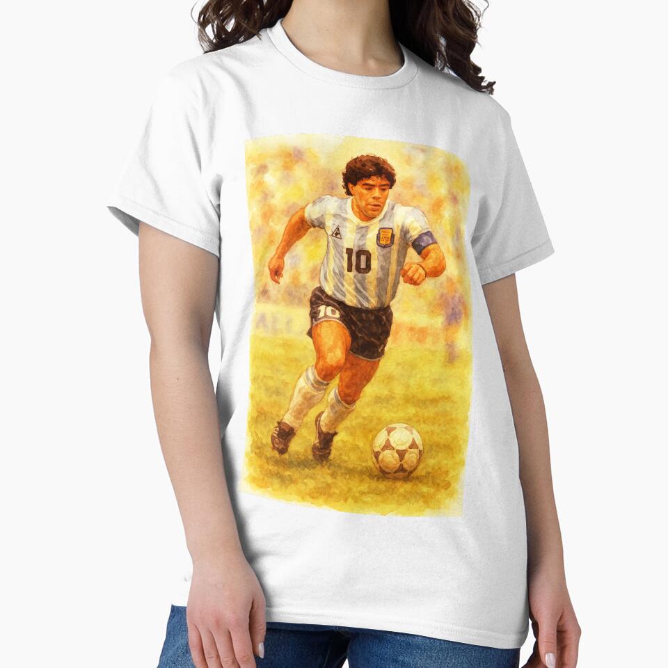 Diego Maradona Classic Football Legend by Sarcastic designs