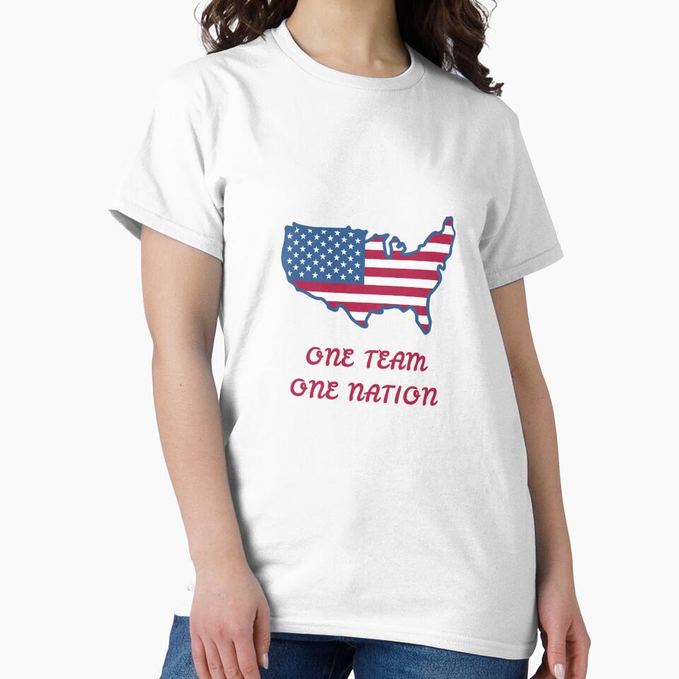 One Team One Nation | USA Soccer Fan Design by Atheraa