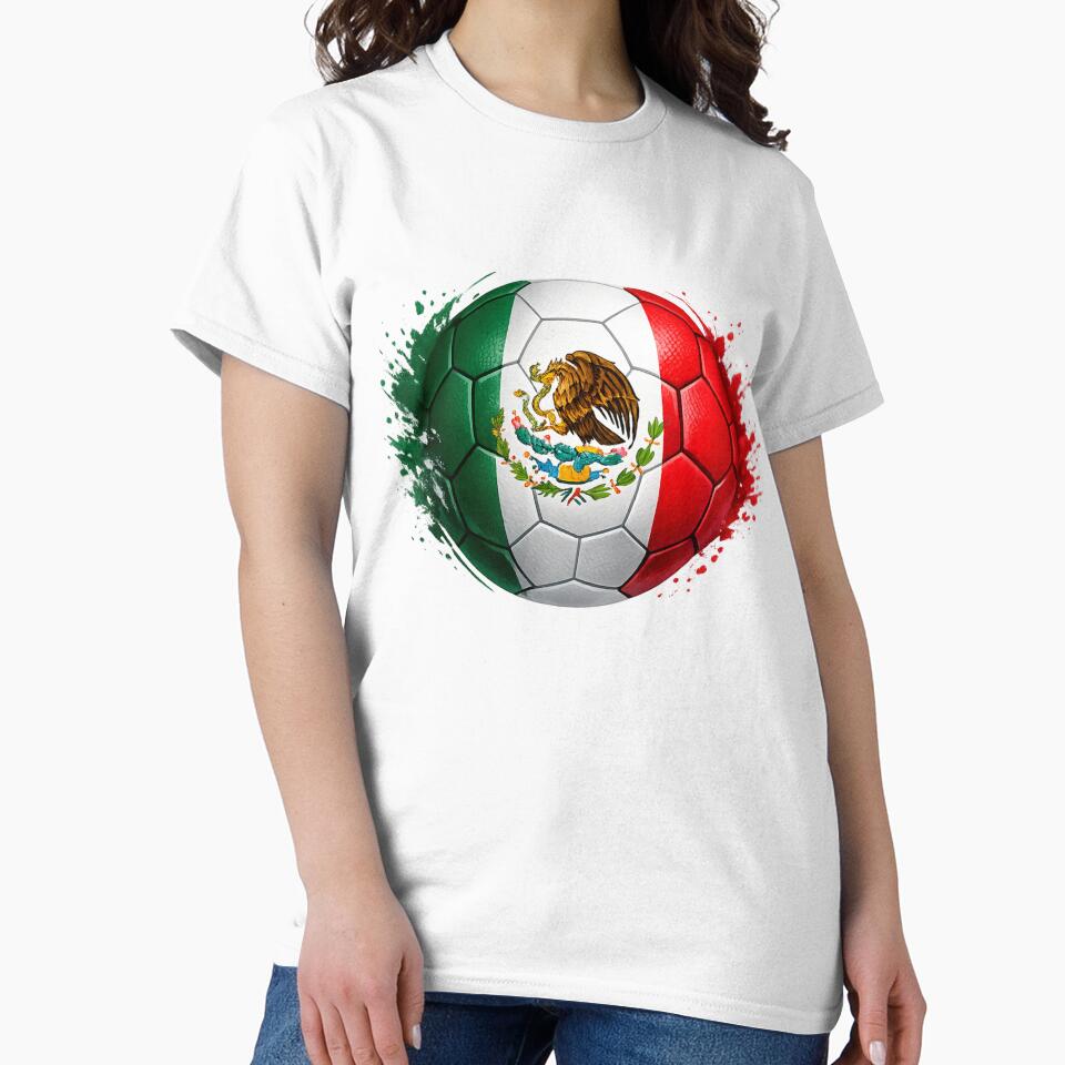 Mexican Flag Soccer Ball Design – Mexico Futbol Fan Graphic – World Cup 2026 Theme by RolMerch