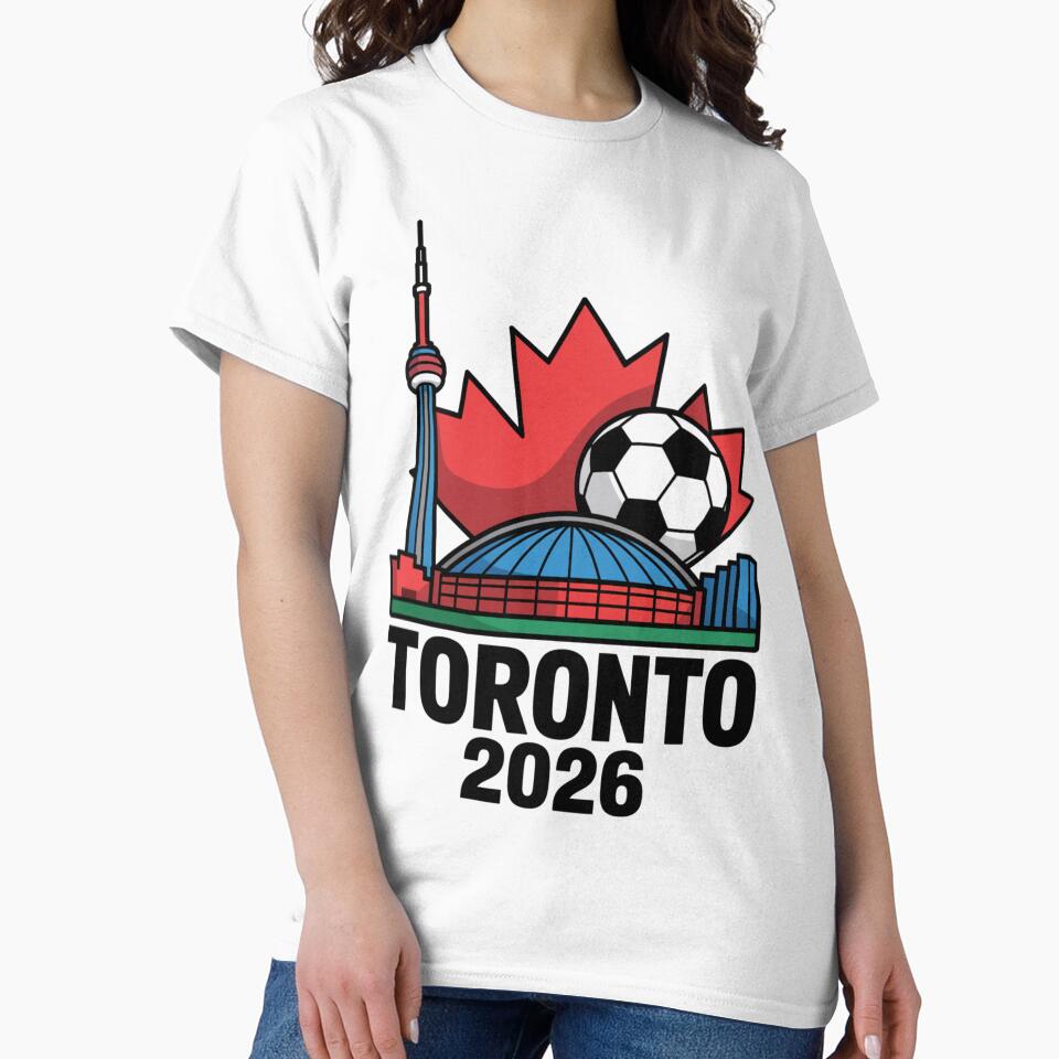 Toronto 2026 CN Tower Stadium Skyline T-Shirt V12 by DarylWelsh2024